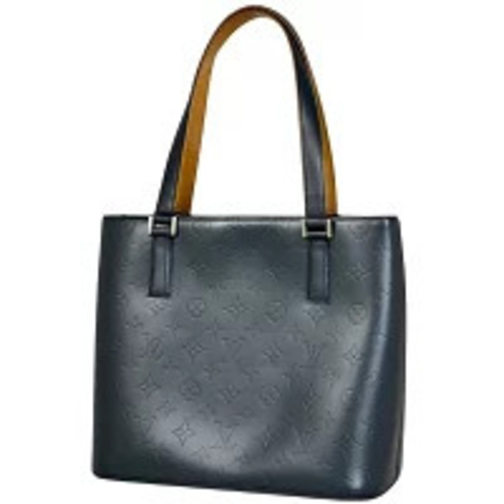 Louis Vuitton Stockton Shoulder Bag Tote Monogram Matte Blue